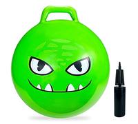 Hymaz Jumping Ball Age 6+, 18" Bouncy Balls for Kids Toddlers Bouncing Ball with Pump for Boys Girls Adults Jumping Ball, Indoor and Outdoor Bouncing Game (Green Dinosaur)