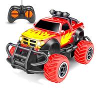 Hymaz Remote Control Cars Boys Toys for Age 3 4 5 6 7 8-12 Year Olds Boys Girls Gifts, Monster Truck Toys for Kids Toddler, RC Car Indoor Outdoor Games Birthday Presents (Red)
