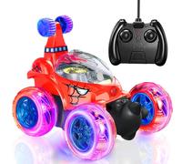 Hymaz Spider Remote Control Cars, RC Radio Stunt Car Toy for Kids 3 4 5 6 7 Year Old Boys Girls Gifts, RC Car with 360° Flips LED Light for Cool Stocking Filler Children Present