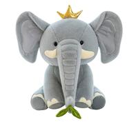 HYMBCFW Elephant Stuffed Animal Teddy For Kids,Soft and Cuddly Grey Elephant Plush Stuffed Animal Toy, Collectible Animals Plush Doll,Muppet Toys, Present for Boy and Girls Birthday 25 Cm