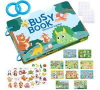 HYMBCFW Montessori Busy Book for Toddlers 1-5 Years, Educational Travel Toys, Sensory Learning Board, Fine Motor Skills,Birthday Gifts for Boys & Girls(B)