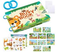 HYMBCFW Montessori Busy Book for Toddlers 1-5 Years, Educational Travel Toys, Sensory Learning Board, Fine Motor Skills,Birthday Gifts for Boys & Girls
