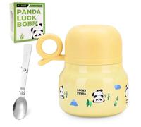 HYMBCFW Portable Insulated Food Container, Panda 316 Stainless Steel Thermal Flask,Hot and Cold Meals Double Walled Soup Flask Leakproof Food Jar Soup Containers
