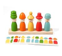 HYMBCFW Toddler Toys 1 2 Year Old, Wooden Sorting & Stacking Montessori Toys for Kids,Early Development & Activity Toddler Toy,Building Blocks Stack Classification Puzzle（C）