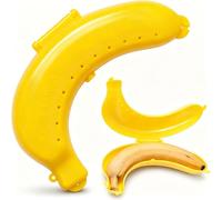 HYMC 1 Pcs Banana Holder Case, 100% BPA-Free Reusable Banana Protector, Fits Large 19.5cm Bananas, Durable Portable Banana Keeper for Kids & Adults Travel