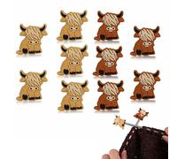 HYMC 10pcs Knitting Needle Stoppers -Ox Shape Knitting Needle Point Protectors, Premium Knitting Accessories UK & Knitting Accessories, Essential Knitting Supplies for Crafters