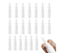 HYMC 20PCS nasal spray bottles, 10ML transparent empty nose spray, refillable spray container with pressure head, suitable for nasal cleaner, essential oil and wound disinfection