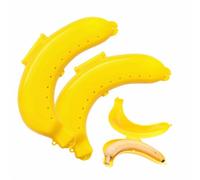 HYMC 2PCS Keep Bananas Fresh，19 CM Banana Case, Yellow BFA-Free Banana Holder, Airtight Banana Case Cover,Portable Food Container for School, Work, Travel, Easy to Clean (Yellow)