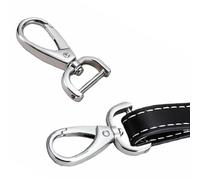 HYMC 2Pcs Silver Lobster Clasps - 1 1/4" D Ring Detachable Snap Hook Swivel Clasp for Purse Strap, Keychain, Bag DIY Craft