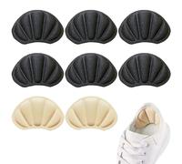 HYMC 4 Pairs Self-Adhesive Heel Cushion Pads Heel Grips Heel Pads, Shoe Inserts for Shoes Too Big, Foot Cushions Inserts for Women Men to Relieve Heel Pressure & Blisters