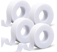 HYMC 4 Rolls Silicone Lash Tape, Lash Tech Tape For Eyelash Extensions, Make Up Eyeshadow Tape For Sensitive Skin, Easy Tear Microporous Breathable Gel Eyelash Tape For Salon DIY（ White）