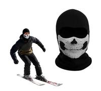 HYMC Ghost Balaclava Skull Mask - Full Face Black Tactical Mask for Skiers & Mountain Bikers & Call of Duty Cosplay Compatible - One Size Fits All