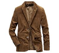 HYMCX Blazer Men's Regular Fit Corduroy Casual Blazer Blazer Men's Wedding Suit Men's Jacket Blazer Men's Large Sizes for Leisure Blazer Sports Jacket (Color : Brown, Size : XL)