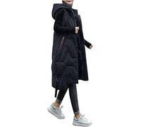 HYMCX Women's Gilet Jacket, Winter Longline Hooded Quilted Zip Up Vest Waistcoat Thick Padded Winter Wear Bodywarmer Hooded Sleeveless Long Coat Down Coat (Color : Black, Size : M)