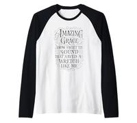 HYMN - Amazing Grace How Sweet The Sound - Christian Faith Raglan Baseball Tee