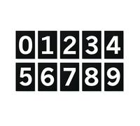 Hymn Board Number Cards Set of 8 0-9 / White Numbers on Black Background/Church & Christian Signage