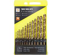 Hymnorq 13-Piece M35 Cobalt Steel Drill Bit Set (2mm-8mm) with Plastic Index Case, Dual Twist Flute, 135° Split Point, and Bronze Finish - Professional-Grade for Hard Metals