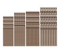 Hymnorq 40PC M35 Cobalt Steel Twist Jobber Small Drill Bits, 4 Mini Sizes 3/64 Inch 1/16 Inch 5/64 Inch and 3/32 Inch, Extremely Heat Resistant, for Stainless Steel Cast Iron Aluminum