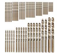 Hymnorq Kobaltstahl-Spiralbohrer-Bits, 74-teiliges Set, M35 Grad HSS Co, metrische Größe 1 mm - 8 mm, 135 Grad selbstzentrierende Spitze, zum Bohren von Metallen, Aluminium, Gusseisen, Edelstahl