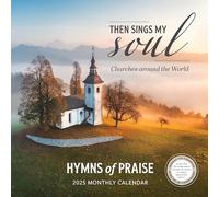 Hymns Calendar 2025 | 12" x 24" Scenic Christian Wall Calendar 12 Month | Marble City Press: Churches Across the World | Blessings, Hymn, Joy | 2024-2025 Calendar