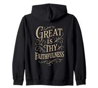 Hymns - Great is Thy Faithfulness - Christian Praise Worship Zip Hoodie
