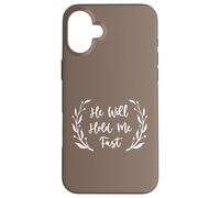 Hymns of Hope: He Will Hold Me Fast Christian Faith Design Case for iPhone 16 Plus