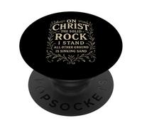 Hymns - On Christ the Solid Rock I Stand - Christian Bible PopSockets Adhesive PopGrip