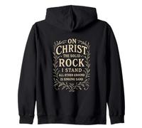 Hymns - On Christ the Solid Rock I Stand - Christian Bible Zip Hoodie
