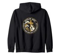 Hymns Rock Of Ages - Christian Hymn Reformed Theology Faith Zip Hoodie
