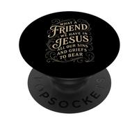 Hymns What a Friend We Have in Jesus Christian Vintage Faith PopSockets Adhesive PopGrip