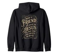 Hymns What a Friend We Have in Jesus Christian Vintage Faith Zip Hoodie