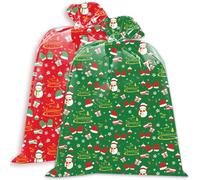 HYmoso Extra Large Christmas Gift Bags, 2Pcs Jumbo Bicycle Bags for Oversized Giant Huge Xmas Presents, 72"x60" Holiday Gift Wrapping with Tag and String
