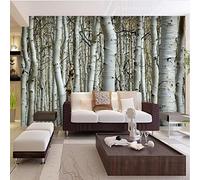 HYMZHL 3D Wall Mural birch tree Photo Wallpaper Non-Woven Decoration Poster Picture Design Modern for Living Room Kids Bedroom 137.8 x 98.4 inches(WxH)