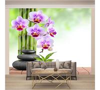 HYMZHL 3D Wall Mural Orchid Photo Wallpaper Non-Woven Decoration Poster Picture Design Modern for Living Room Kids Bedroom 137.8 x 100.7 inches(WxH)