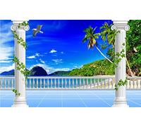 HYMZHL 3D Wall Mural The sea Photo Wallpaper Non-Woven Decoration Poster Picture Design Modern for Living Room Kids Bedroom 118.1 x 82.7 inches(WxH)