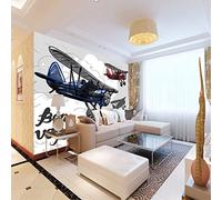 HYMZHL 3D Wallpaper Mural Aircraft Wall Poster Abstract Art Photo Wallpaper Non-Woven 3D Effect Wallpaper Mural Decoration for Bedroom Living Room Corridor 157.5 x 110.2 inches(WxH)