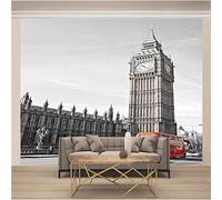 HYMZHL 3D Wallpaper Mural Big Ben Wall Poster Abstract Art Photo Non-Woven Effect Decoration for Bedroom Living Room 169.3 x 118.1 inches(WxH)