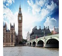 HYMZHL 3D Wallpaper Mural Big Ben Wall Poster Abstract Art Photo Wallpaper Non-Woven 3D Effect Wallpaper Mural Decoration for Bedroom Living Room Corridor 137.8 x 100.7 inches(WxH)