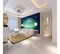 HYMZHL 3D Wallpaper Mural Green Trees Wall Poster Abstract Art Photo Wallpaper Non-Woven 3D Effect Wallpaper Mural Decoration for Bedroom Living Room Corridor 169.3 x 118.1 inches(WxH)