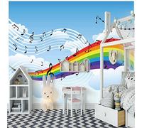 HYMZHL 3D Wallpaper Mural Rainbow Wall Poster Abstract Art Photo Wallpaper Non-Woven 3D Effect Wallpaper Mural Decoration for Bedroom Living Room Corridor 169.3 x 118.1 inches(WxH)