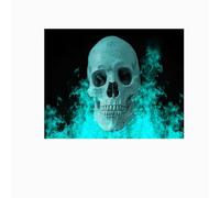 HYMZHL 3D Wallpaper Mural Skull Wall Poster Abstract Art Photo Non-Woven Effect Decoration for Bedroom Living Room 157.5 x 110.2 inches(WxH)