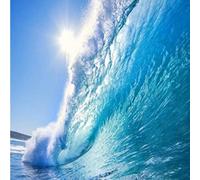 HYMZHL 3D Wallpaper Mural Waves Wall Poster Abstract Art Photo Non-Woven Effect Decoration for Bedroom Living Room 157.5 x 110.2 inches(WxH)
