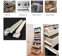 HynJGih 2 Pcs Drawer Slides White Heavy Duty Cabinet Drawer Runners,Telescopic Drawer Pull-Out Guide Rail (20inch(500mm))