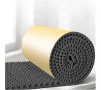 HynJGih Acoustic Insulation Mat, 5cm Thick Self-Adhesive Egg Type Flame Retardant Acoustic Foam Panel for Studio Home Cinema(Schwarz,50m/164.04ft)