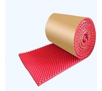 HynJGih Acoustic Wedge Foam Panels, 5/7cmThick Sound Proof Padding, Self-Adhesive Soundproof Wall Panels, Customisable Length(Red-5cm,1x5m)