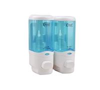 HynJGih Dispensador de jabón de doble cabezal baño champú montado en la pared gel de ducha dispensador de jabón botella de prensa para el hogar(D,M)