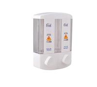 HynJGih Dispensador de jabón de doble cabezal baño champú montado en la pared gel de ducha dispensador de jabón botella de prensa para el hogar(F,M)