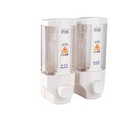 HynJGih Dispensador de jabón de doble cabezal baño champú montado en la pared gel de ducha dispensador de jabón botella de prensa para el hogar(A,M)