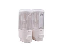 HynJGih Dispensador de jabón de doble cabezal baño champú montado en la pared gel de ducha dispensador de jabón botella de prensa para el hogar(C,M)