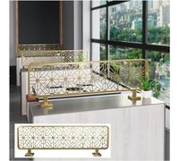 HynJGih Dividers For Dining Areas, Hollow Out Desktop Partition Screen Semi-Privacy Restaurant Office Divider(Gold,120cm)